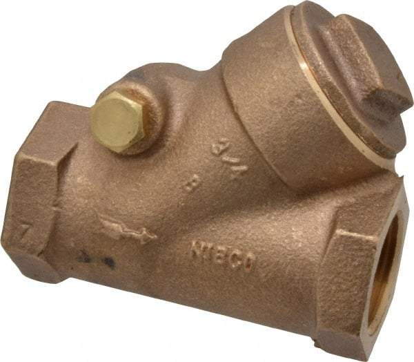 NIBCO - 3/4" Bronze Check Valve - Y-Pattern, FNPT x FNPT, 600 WOG - Apex Tool & Supply