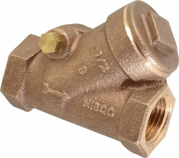 NIBCO - 1/2" Bronze Check Valve - Y-Pattern, FNPT x FNPT, 600 WOG - Apex Tool & Supply