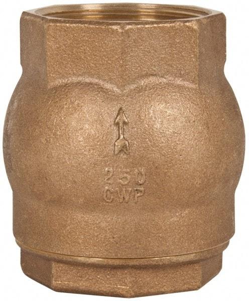 NIBCO - 2" Bronze Check Valve - Inline, FNPT x FNPT, 250 WOG - Apex Tool & Supply