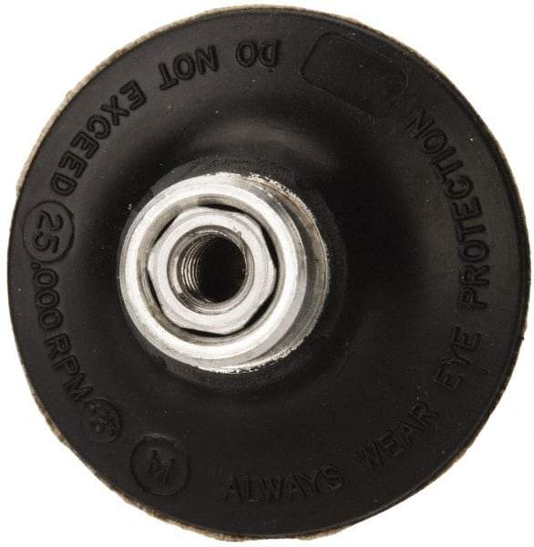 Standard Abrasives - 2" Diam Quick-Change Type R Disc Backing Pad - 1/4" Shank Diam, Medium Density, 25,000 RPM, Lockit Compatible - Apex Tool & Supply