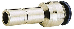 Alpha Technologies - 1/4" Outside Diam, Nickel Plated Brass Push-to-Connect Straight Reducer - 250 Max psi, Tube to Stem Connection, Buna O-Ring - Apex Tool & Supply