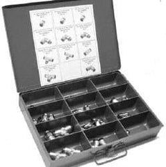 Alpha Technologies - 41 Piece, 3/8" ID Push to Connect Fitting Kit - 1/4 to 1/2 NPT, 3/8" Tube - Apex Tool & Supply