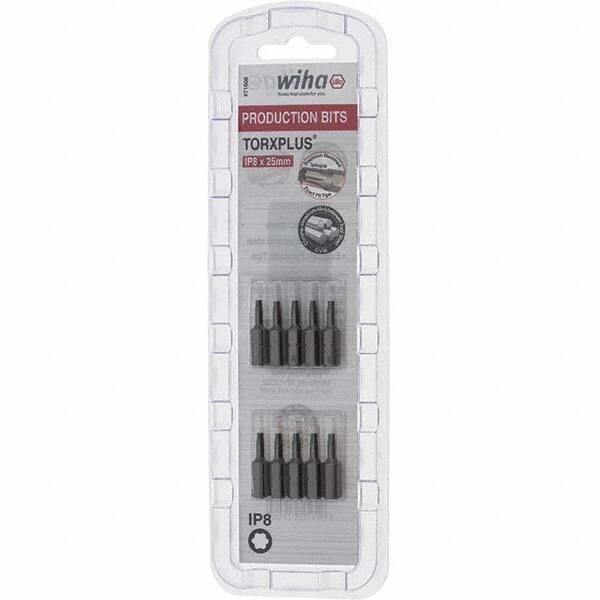Wiha - 1/4" Drive IP8 Torx Plus Screwdriver Bit - 1" OAL, Insert Bit - Apex Tool & Supply
