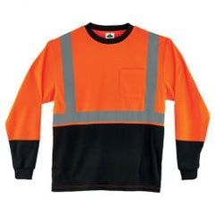 8291BK S ORG/BLK LG SLV T-SHIRT - Apex Tool & Supply