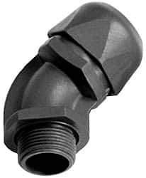 Murrplastik - 2" Trade, Nylon Compression Angled Liquidtight Conduit Connector - Noninsulated - Apex Tool & Supply