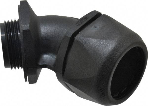 Murrplastik - 1" Trade, Nylon Compression Angled Liquidtight Conduit Connector - Noninsulated - Apex Tool & Supply