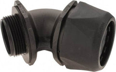 Murrplastik - 1-1/4" Trade, Nylon Compression Angled Liquidtight Conduit Connector - Noninsulated - Apex Tool & Supply