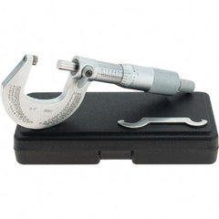 Starrett - 0 to 1" Range, 0.0001" Graduation, Mechanical Outside Micrometer - Ratchet Stop Thimble, Accurate to 0.00005" - Apex Tool & Supply