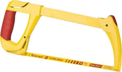 Starrett - 12" Hacksaw Frame - 4-3/8" Throat Depth, Rubber Covered D-Style Handle - Apex Tool & Supply