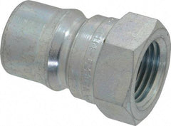 Parker - 1/2 NPTF Steel Hydraulic Hose Female Pipe Thread Nipple - 4,000 psi - Apex Tool & Supply