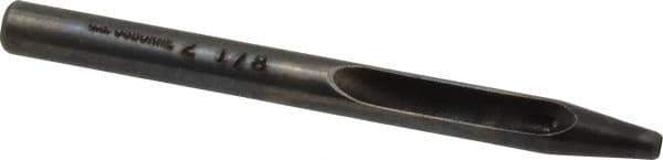 Made in USA - 1/8" Hollow Punch - 4" OAL, Steel - Apex Tool & Supply