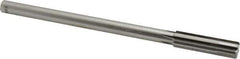 Made in USA - 0.535" Carbide-Tipped 6 Flute Chucking Reamer - Straight Flute, 7/16" Straight Shank, 2" Flute Length, 8" OAL - Apex Tool & Supply