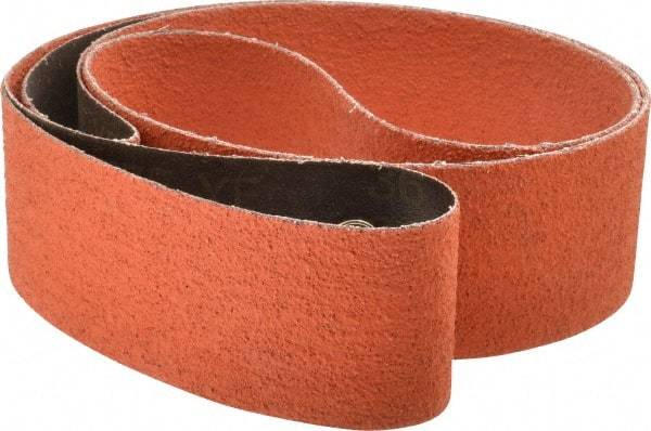 3M - 3" Wide x 132" OAL, 36 Grit, Ceramic Abrasive Belt - Ceramic, Very Coarse, Coated, YF Weighted Cloth Backing, Wet/Dry, Series 777F - Apex Tool & Supply
