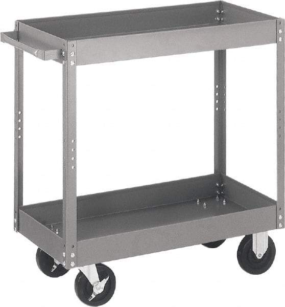 Quantum Storage - 500 Lb Capacity, 36" Wide x 24" Long x 32" High Standard Utility Cart - 3 Shelf, Steel - Apex Tool & Supply