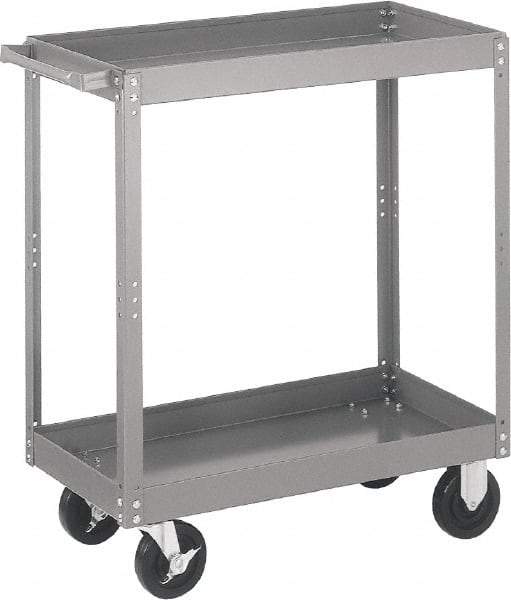 Quantum Storage - 1,000 Lb Capacity, 36" Wide x 24" Long x 35" High Standard Utility Cart - 3 Shelf, Steel - Apex Tool & Supply