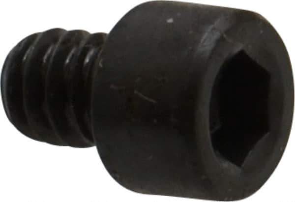 Made in USA - #10-24 UNC Hex Socket Drive, Socket Cap Screw - Alloy Steel, Black Oxide Finish, Fully Threaded, 1/4" Length Under Head - Apex Tool & Supply
