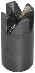 Made in USA - 90° Included Angle, 5/16-24" Hole Thread, Chamfer Edge, High Speed Steel, Outer Tube Edge Finishing Cutter - 1/2" Cutter Head Outside Diam, 1/4" Max Workpiece, 1" Long, 3/64" Threaded Hole Diam - Apex Tool & Supply
