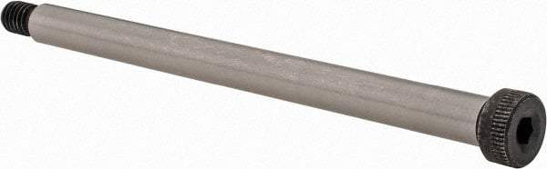 Value Collection - 3/8" Shoulder Diam x 5" Shoulder Length, 5/16-18 UNC, Hex Socket Shoulder Screw - 4140 Alloy Steel, Uncoated, 1/4" Head Height x 9/16" Head Diam - Apex Tool & Supply