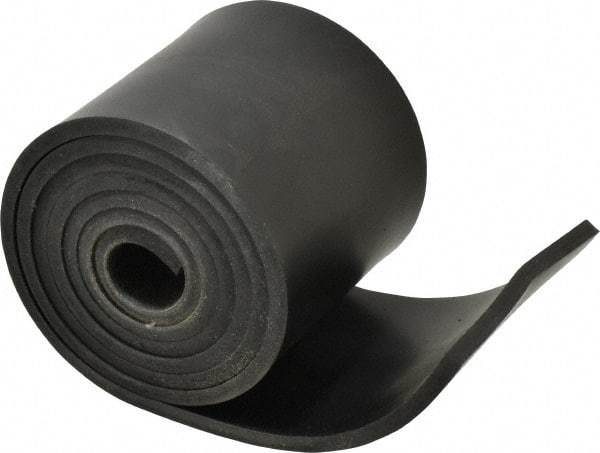 Made in USA - 1/4" Thick x 4" Wide x 60" Long, Buna-N Rubber Strip - Stock Length, 40 Shore A Durometer, 800 to 1,000 psi Tensile Strength, -20 to 170°F, Black - Apex Tool & Supply