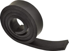 Made in USA - 1/2" Thick x 2" Wide x 60" Long, Buna-N Rubber Strip - Stock Length, 40 Shore A Durometer, 800 to 1,000 psi Tensile Strength, -20 to 170°F, Black - Apex Tool & Supply