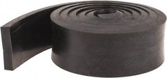 Made in USA - 3/8" Thick x 2" Wide x 60" Long, Neoprene Rubber Strip - Stock Length, 40 Shore A Durometer, 1,000 to 1,200 psi Tensile Strength, -40 to 212°F, Black - Apex Tool & Supply