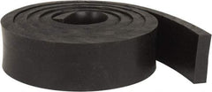 Made in USA - 1/2" Thick x 2" Wide x 60" Long, Neoprene Rubber Strip - Stock Length, 40 Shore A Durometer, 1,000 to 1,200 psi Tensile Strength, -40 to 212°F, Black - Apex Tool & Supply