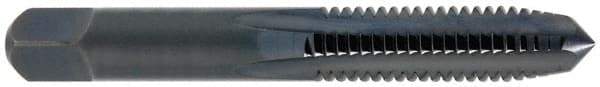 OSG - 1-1/4 - 12 UNF 3B 6 Flute Bright Finish High Speed Steel Straight Flute Standard Hand Tap - Bottoming, Right Hand Thread, 5-3/4" OAL, 2-9/16" Thread Length, H4 Limit, Oversize - Apex Tool & Supply