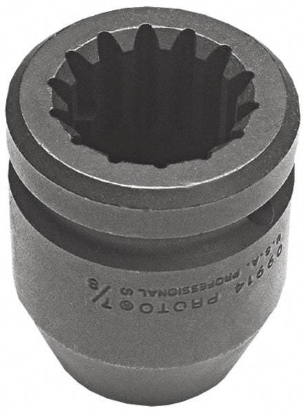 Proto - #5 Spline Drive, 3-1/8" Socket, Impact Socket - 6 Points, 4-39/64" OAL - Apex Tool & Supply
