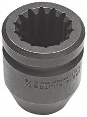 Proto - #5 Spline Drive, 2-1/4" Socket, Impact Socket - 6 Points, 4-3/16" OAL - Apex Tool & Supply