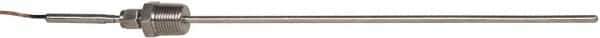 Thermo Electric - 0 to 2012°F, K Pipe Fitting, Thermocouple Probe - 6 Ft. Cable Length, Stripped Ends, 9 Sec Response Time - Apex Tool & Supply