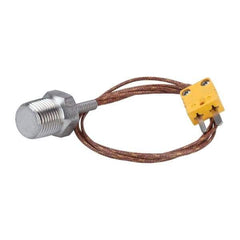 Thermo Electric - 0 to 221°F, K Pipe Plug, Thermocouple Probe - 5 Ft. Cable Length, Mini Connector, 10 Sec Response Time - Apex Tool & Supply