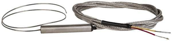 Thermo Electric - 0 to 2012°F, K Flexible, Thermocouple Probe - 3 Ft. Cable Length, Stripped Ends, 12 Inch Probe Sheath Length, 4 Sec Response Time - Apex Tool & Supply
