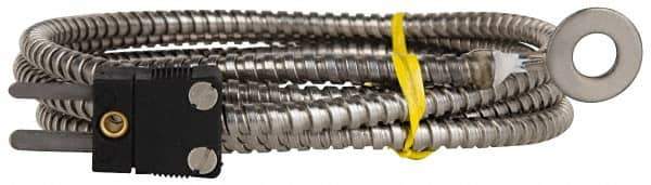 Thermo Electric - 0 to 900°F, J Surface, Thermocouple Probe - 4 Ft. Cable Length, Mini Connector, 15 Sec Response Time - Apex Tool & Supply
