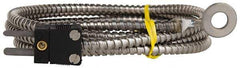 Thermo Electric - 0 to 900°F, J Surface, Thermocouple Probe - 4 Ft. Cable Length, Mini Connector, 15 Sec Response Time - Apex Tool & Supply