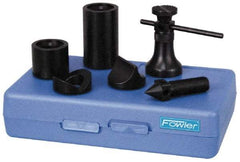 Fowler - 7 Piece, 2-1/4 to 3-3/8" High, 1,000 Lb Capacity Screw Jack Set - 2-1/4 to 3-3/8" Measuring Range - Apex Tool & Supply