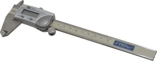 Fowler - 0 to 150mm Range, 0.01mm Resolution, IP54 Electronic Caliper - Stainless Steel with 1.56" Stainless Steel Jaws, 0.02mm Accuracy, SPC Output - Apex Tool & Supply