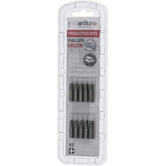 Wiha - #3, Phillips & Insert Screwdriver Bit - 1/4" Drive, 1" OAL - Apex Tool & Supply