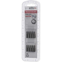 Wiha - #1, Phillips & Insert Screwdriver Bit - 1/4" Drive, 1" OAL - Apex Tool & Supply