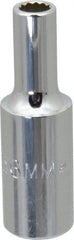 Proto - 3/8" Drive, Deep Hand Socket - 12 Points, 2-1/8" OAL, Chrome Vanadium, Chrome Finish - Apex Tool & Supply