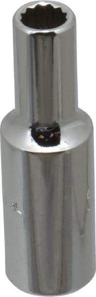 Proto - 3/8" Drive, Deep Hand Socket - 12 Point, 2" OAL, Chrome Finish - Apex Tool & Supply