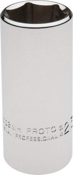 Proto - 3/8" Drive, Deep Hand Socket - 6 Points, 2-3/4" OAL, Chrome Finish - Apex Tool & Supply