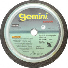 Norton - 6" Diam, 2" Overall Thickness, 16 Grit, Type 11 Tool & Cutter Grinding Wheel - Very Coarse Grade, Aluminum Oxide, Q Hardness, 6,000 RPM - Apex Tool & Supply