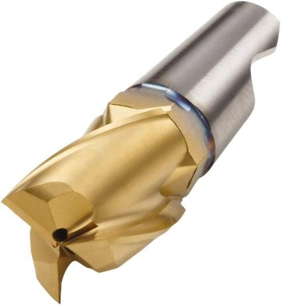 Seco - MM16 E06 Grade F30M Carbide End Milling Tip Insert - TiAlN/TiN Finish, 3 Flutes, 0.63" Cutting Diam, 0.758" Depth of Cut, 0.965" Extension - Apex Tool & Supply