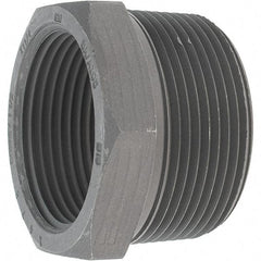Made in USA - Size 1-1/2 x 1-1/4", Class 3,000, Forged Carbon Steel Black Pipe Hex Bushing - 3,000 psi, Threaded End Connection - Apex Tool & Supply