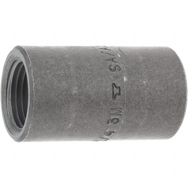 Made in USA - Size 3/8 x 1/4", Class 3,000, Forged Carbon Steel Black Pipe Reducing Coupling - 3,000 psi, Threaded End Connection - Apex Tool & Supply