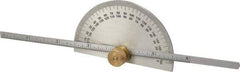 Value Collection - 0 to 6 Inch Rule Measurement Range, 0 to 180° Angle Measurement Range, Half Round Head Stainless Steel (Rule); Steel (Head) Protractor and Depth Gage - Accurate up to 0.5°, 1° Angle Graduation - Apex Tool & Supply