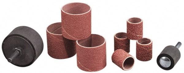 Made in USA - 240 Grit Aluminum Oxide Coated Spiral Band - 3/4" Diam x 9" Wide, Very Fine Grade - Apex Tool & Supply
