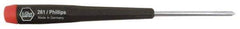 Wiha - #00, 4-5/8" OAL, Standard Phillips Screwdriver - 1-9/16" Blade Length, Ergonomic Handle - Apex Tool & Supply