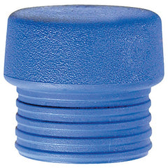Split Head Mallet Face 2.4″ Soft Shore Hardness 21-D, Blue, TPE - Apex Tool & Supply
