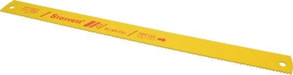 Starrett - 17" Long, 6 Teeth per Inch, Bi-Metal Power Hacksaw Blade - Toothed Edge, 1-3/8" Wide x 0.062" Thick - Apex Tool & Supply